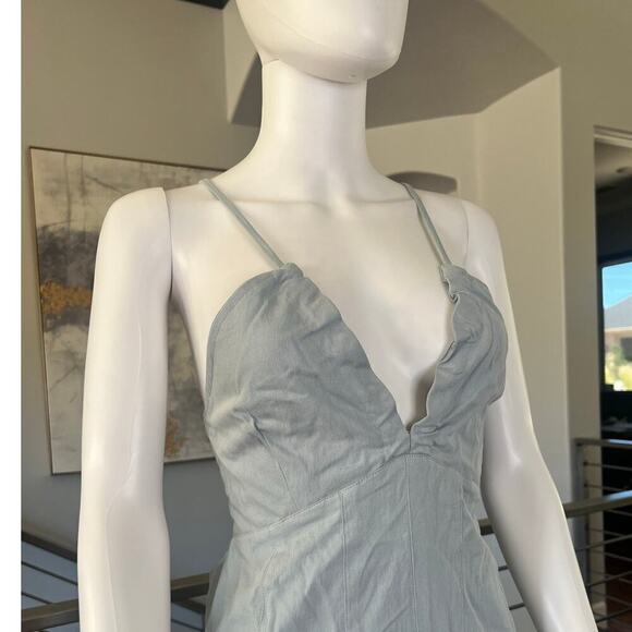 Washed Cotton Jumpsuit in Light Denim - Picture 8 of 16